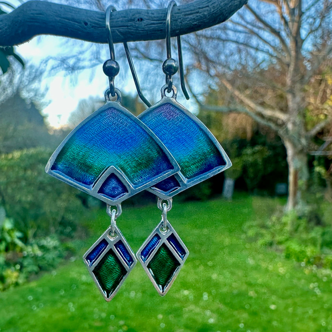Vintage Pat Cheney enamel earrings