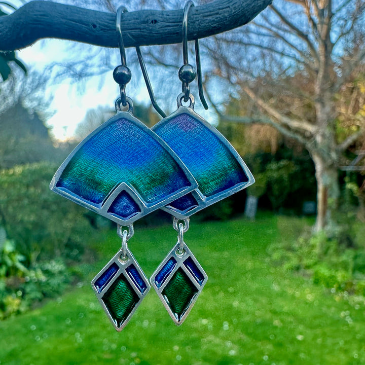 Vintage Pat Cheney enamel earrings