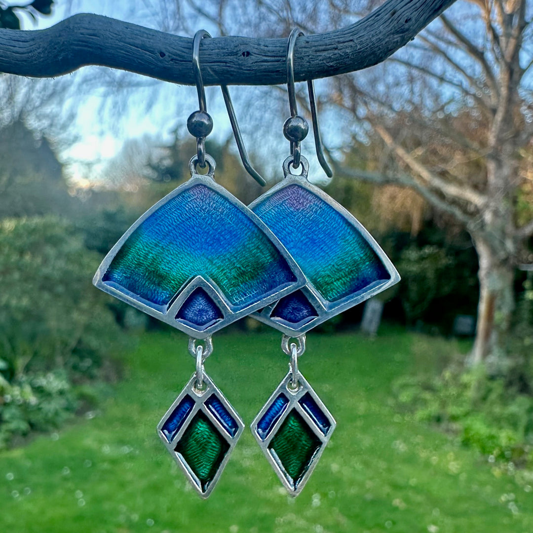 Vintage Pat Cheney enamel earrings