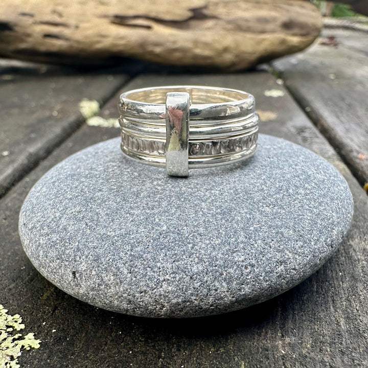 Heavy Sterling Silver Unity  Ring