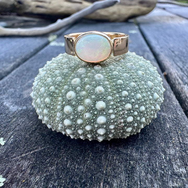 Vintage Australian crystal opal ring