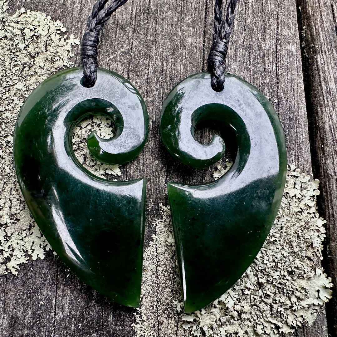 NZ Greenstone Double love heart (for 2 people)