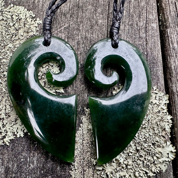 NZ Greenstone Double love heart (for 2 people)