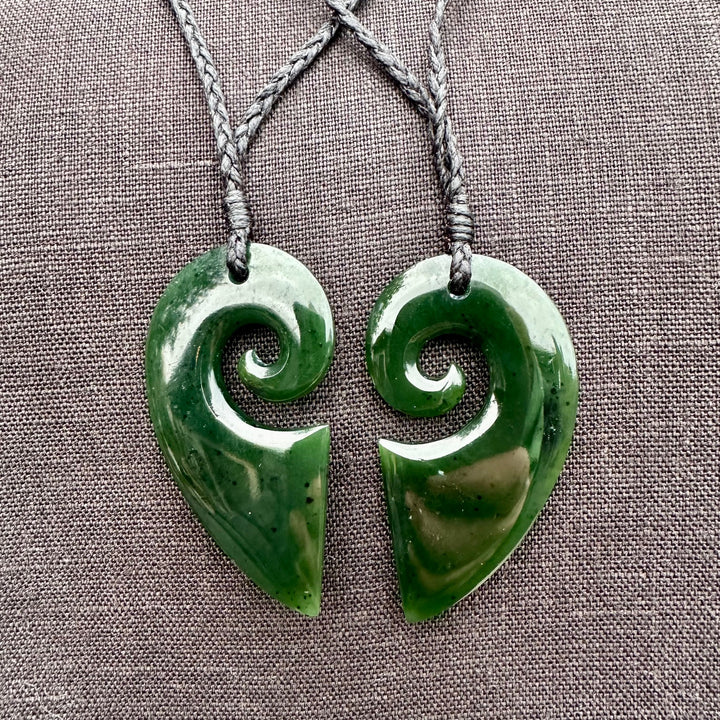 NZ Greenstone Double love heart (for 2 people)