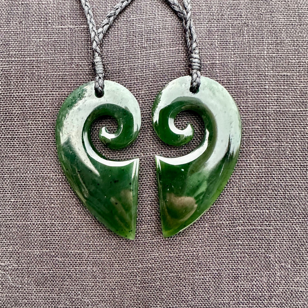 NZ Greenstone Double love heart (for 2 people)