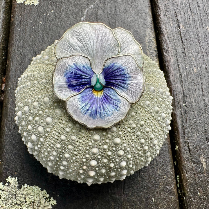 Antique Marius Hammer pansy brooch
