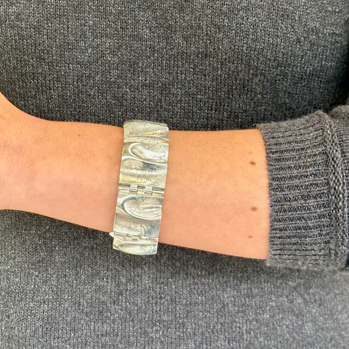 1970’s Finland sterling silver panel bracelet