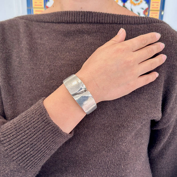 Vintage Lapponia sterling silver cuff bangle