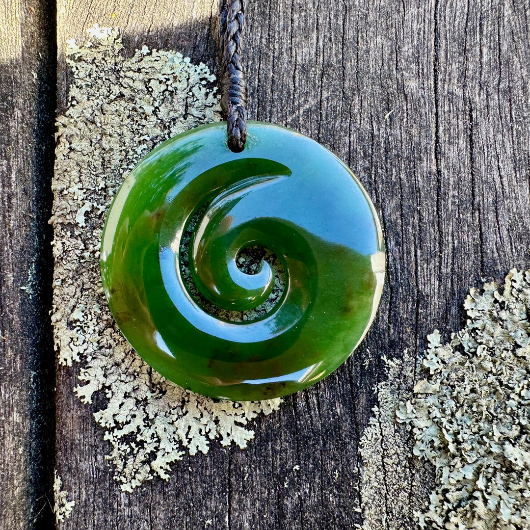 New Zealand greenstone koru
