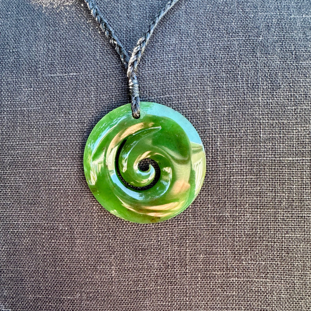 New Zealand greenstone koru