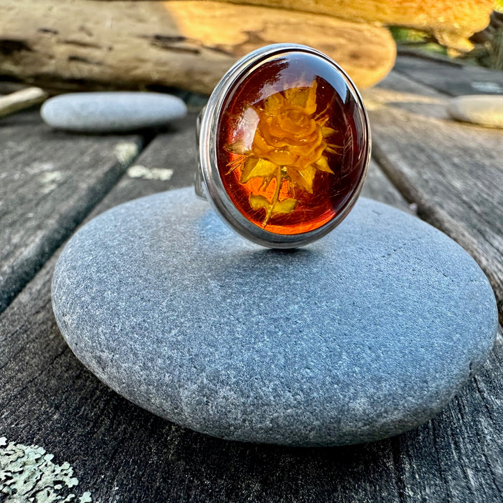Baltic amber ring