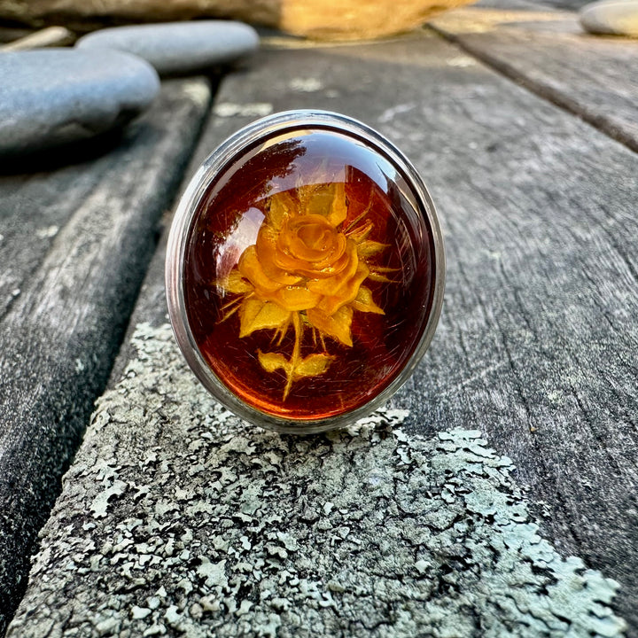 Baltic amber ring