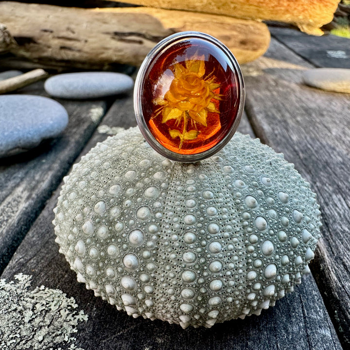 Baltic amber ring