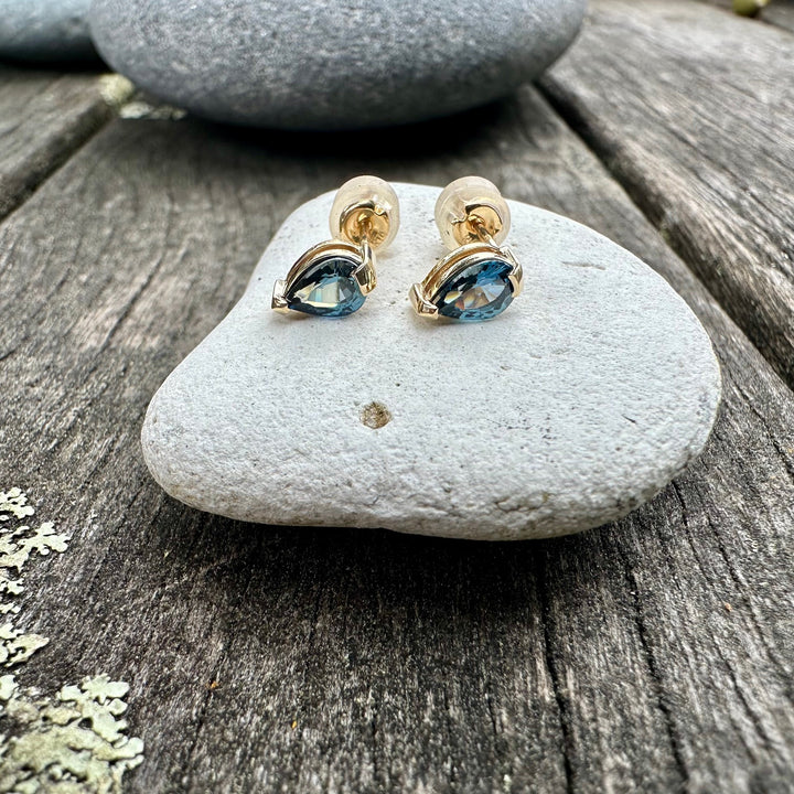 Madagascar sapphire studs