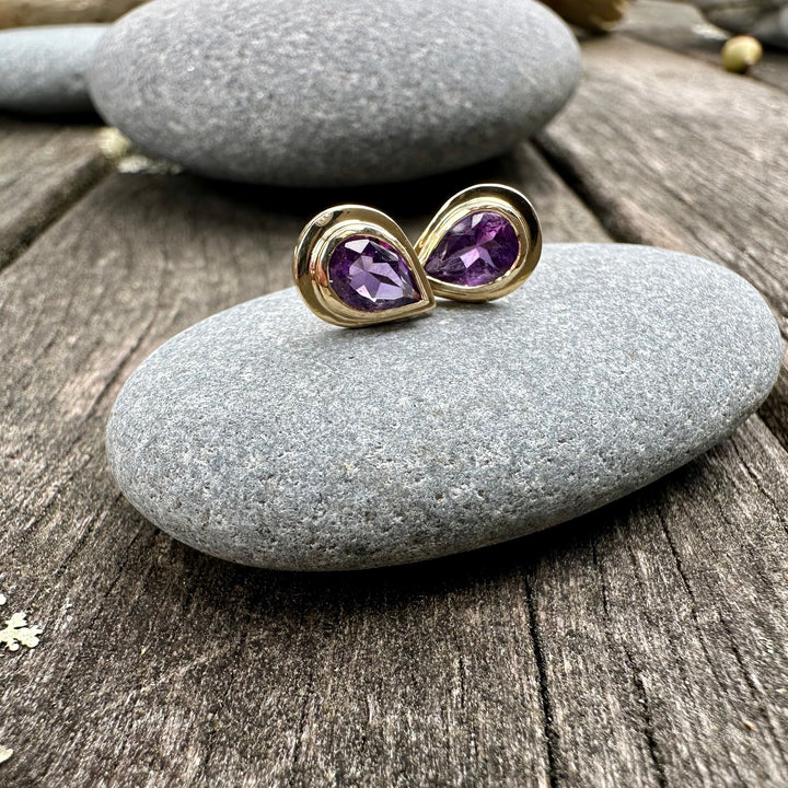 amethyst studs