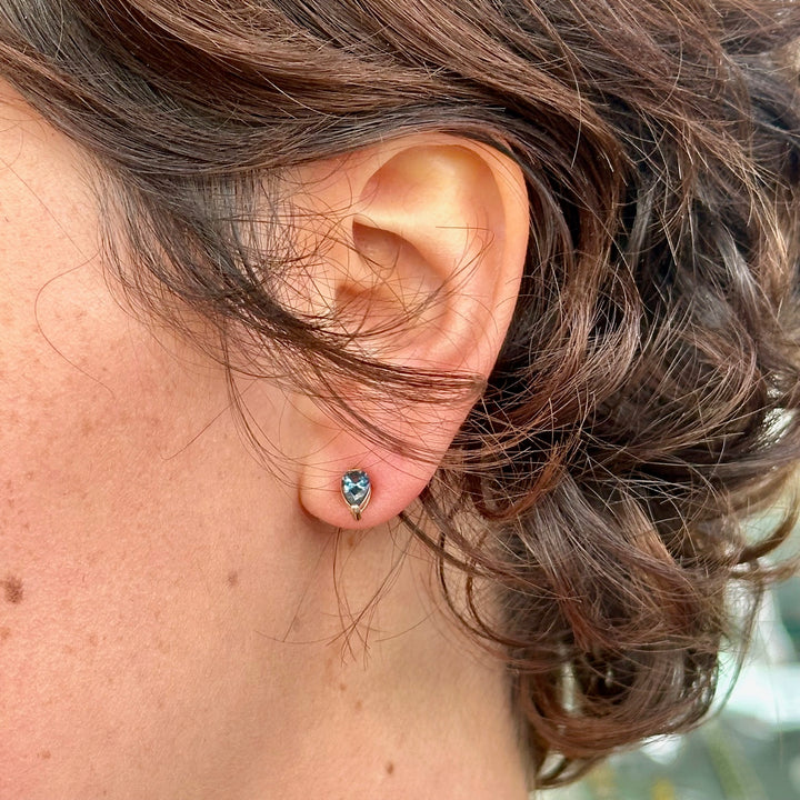 Madagascar sapphire studs