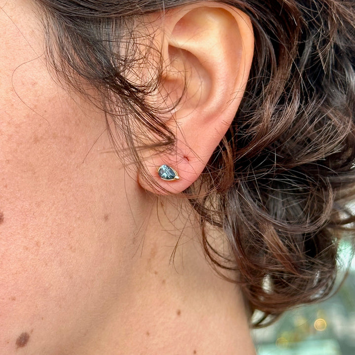 Madagascar sapphire studs