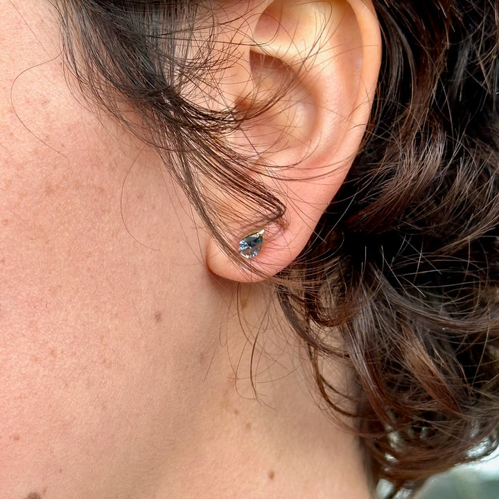 Madagascar sapphire studs