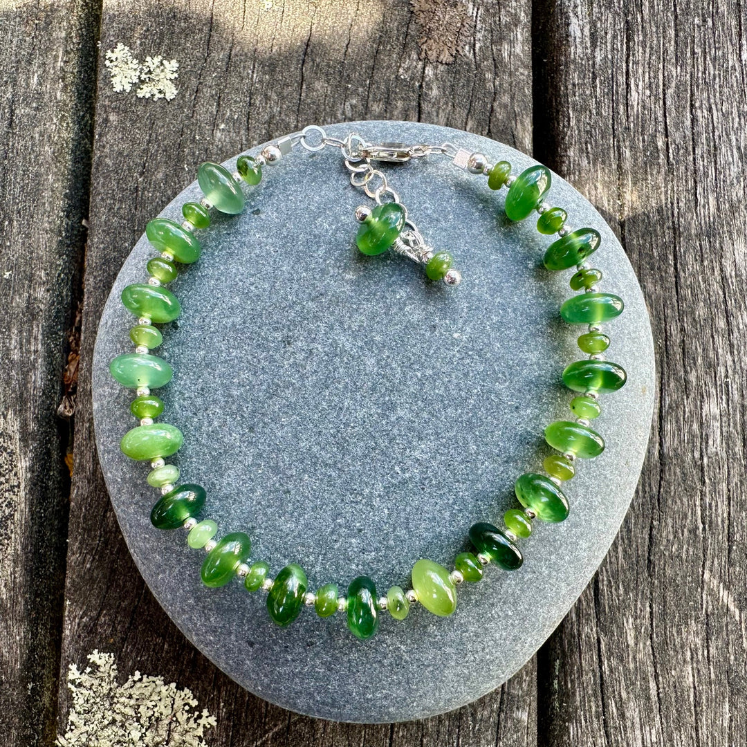 Siberian jade rondel bracelet