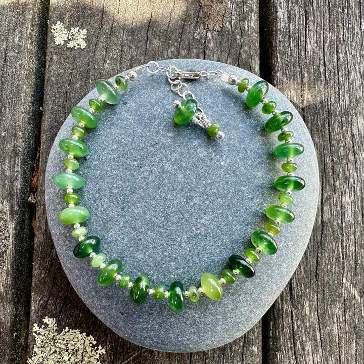 Siberian jade rondel bracelet