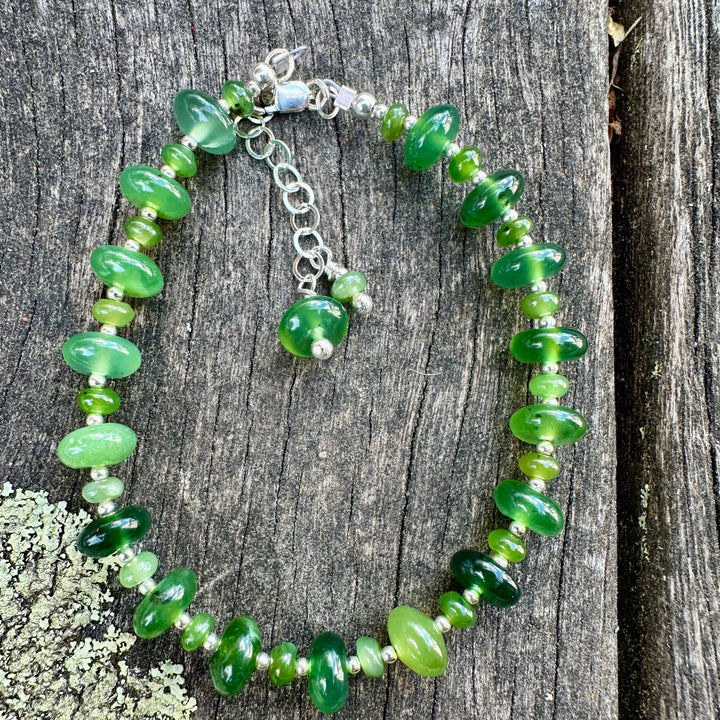 Siberian jade rondel bracelet