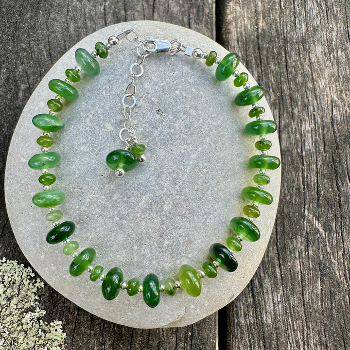 Siberian jade rondel bracelet
