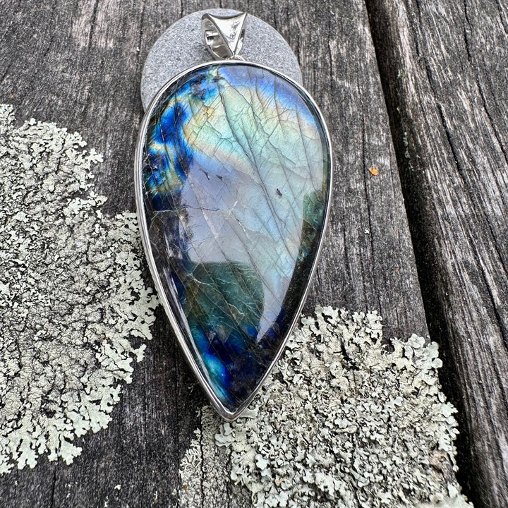 Huge labradorite pendant