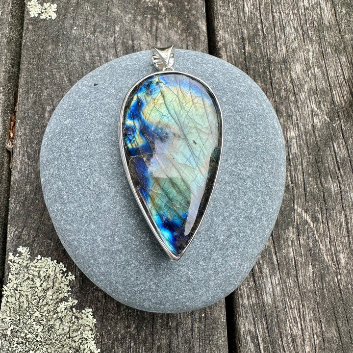 Huge labradorite pendant