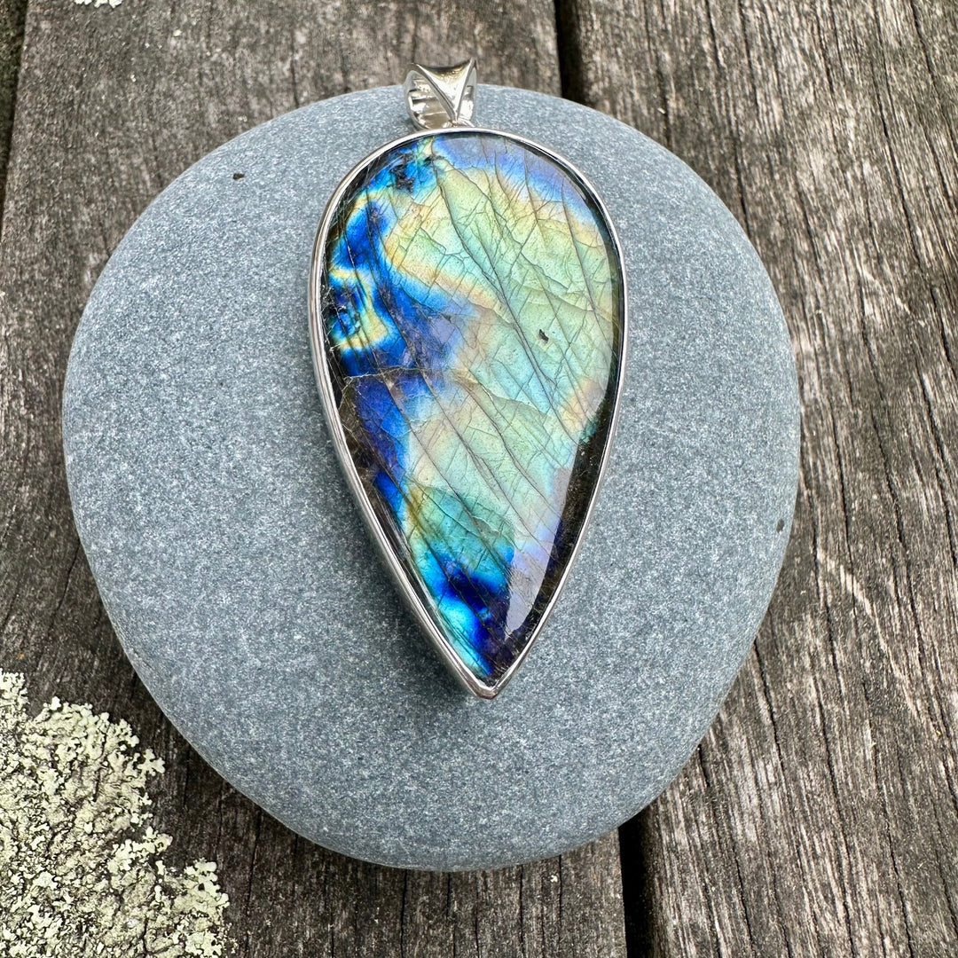 Huge labradorite pendant