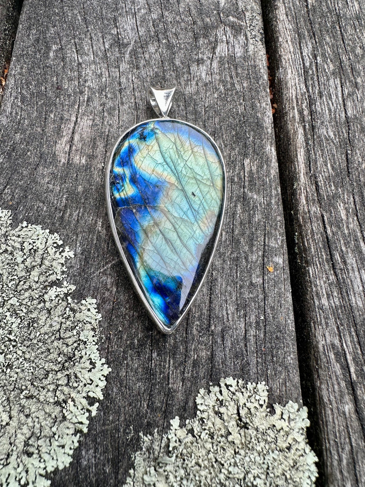 Huge labradorite pendant