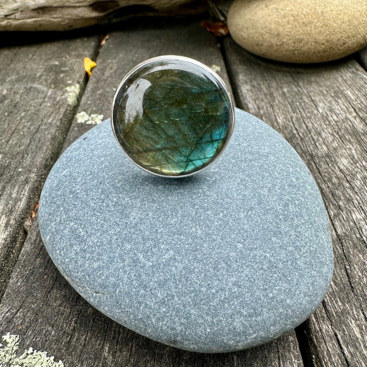 Huge labradorite ring