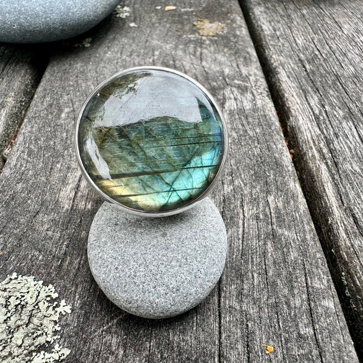 Huge labradorite ring