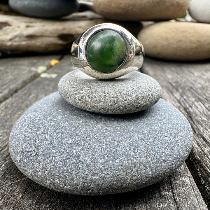 Marsden Flower greenstone signet ring