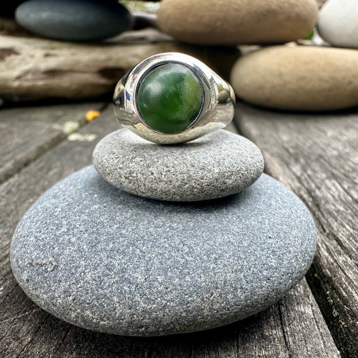 Marsden Flower greenstone signet ring