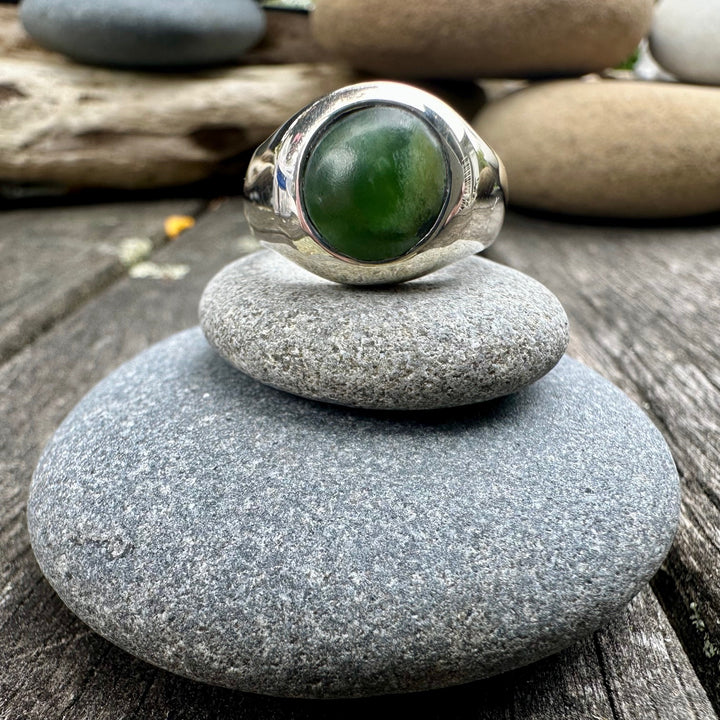 Marsden Flower greenstone signet ring