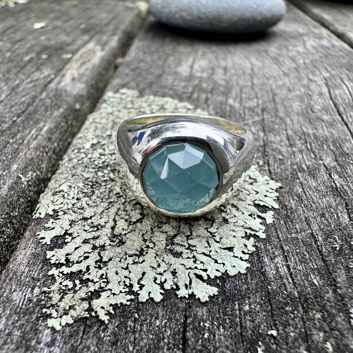 Aquamarine signet ring
