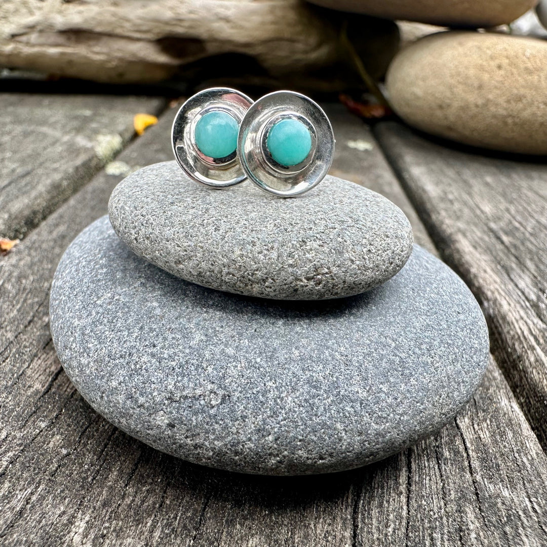 Amazonite studs