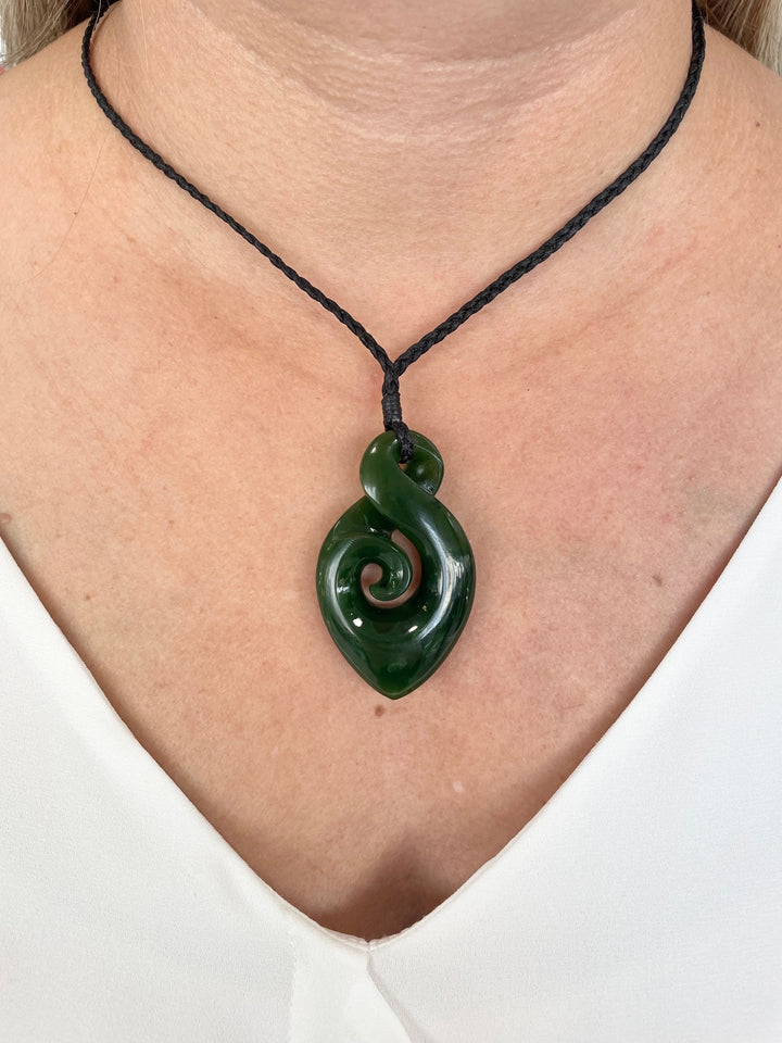 dark NZ greenstone rau kumara koru