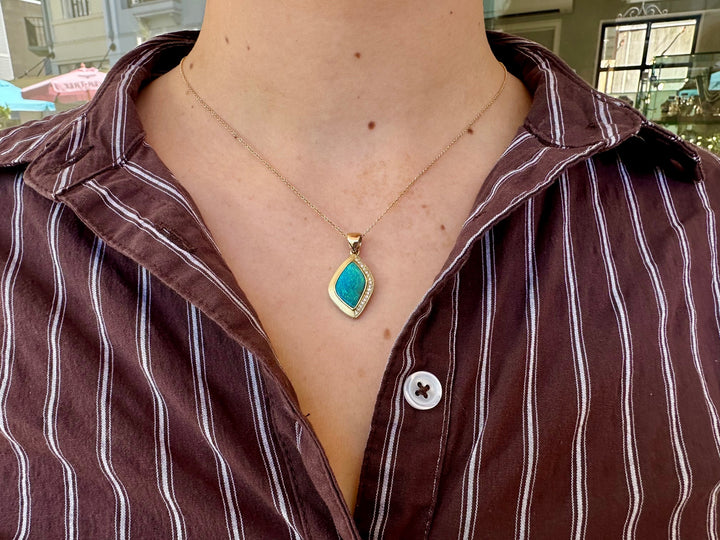 3.3ct Australian boulder opal pendant