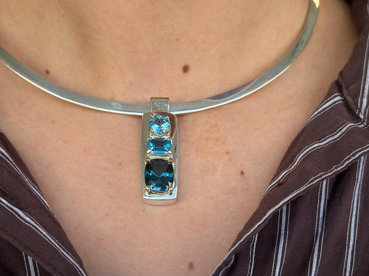 The Azure blue topaz pendant
