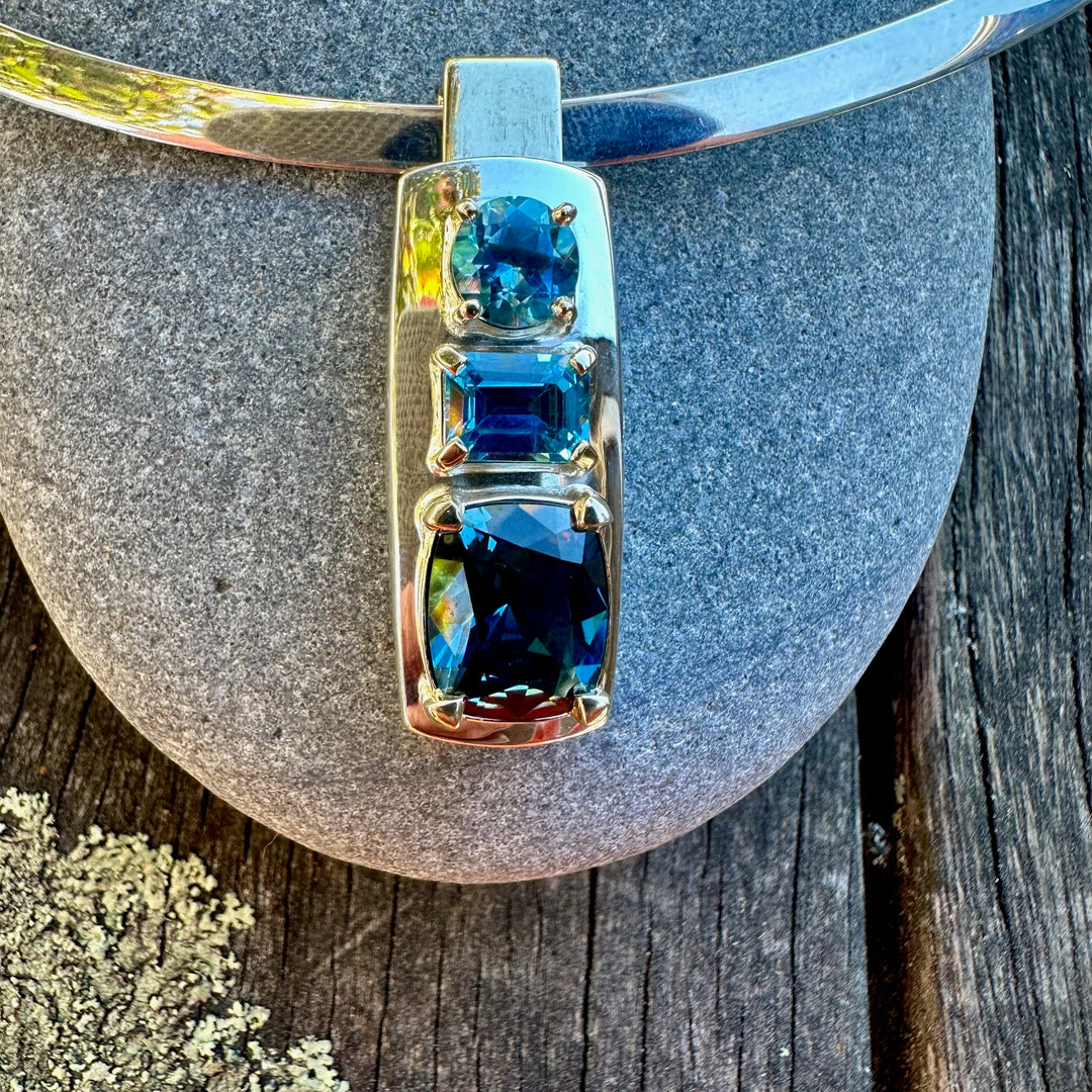 The Azure blue topaz pendant