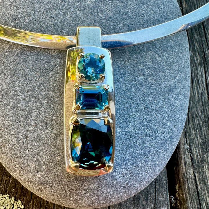 The Azure blue topaz pendant