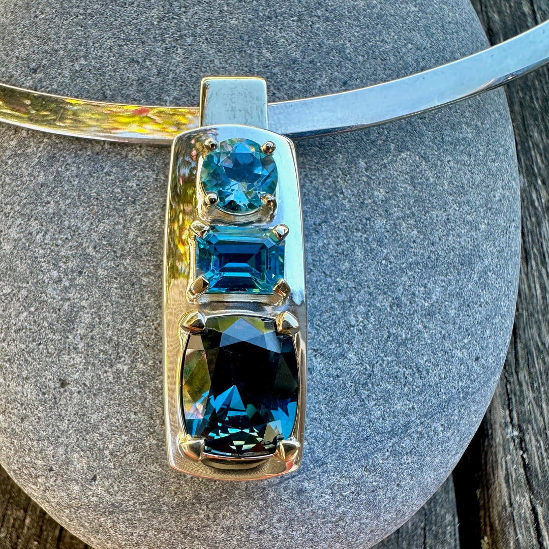The Azure blue topaz pendant