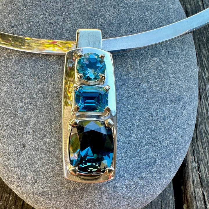 The Azure blue topaz pendant