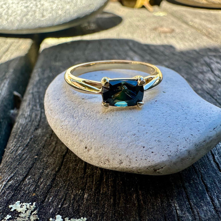 Australian parti sapphire ring