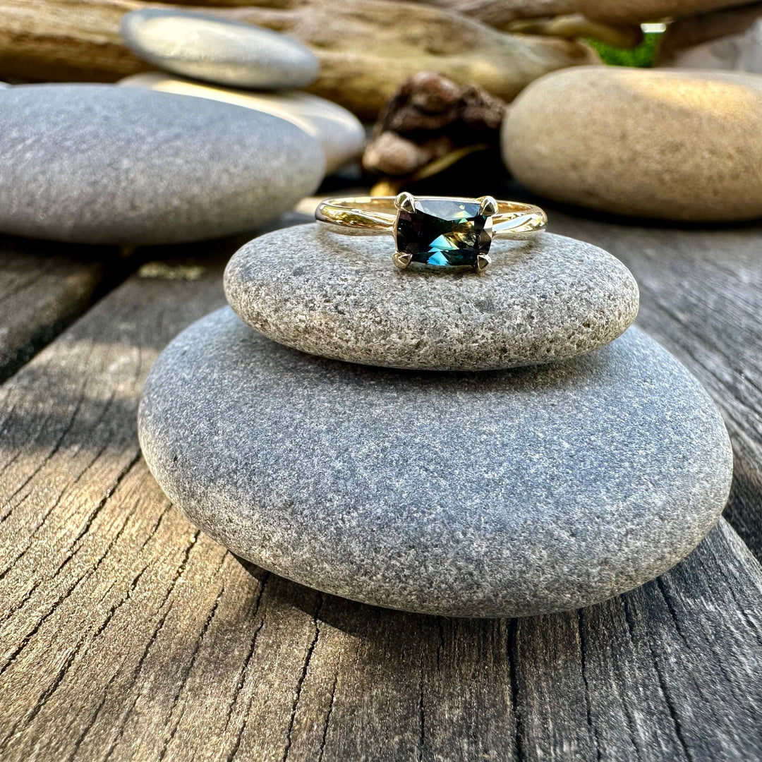 Australian parti sapphire ring