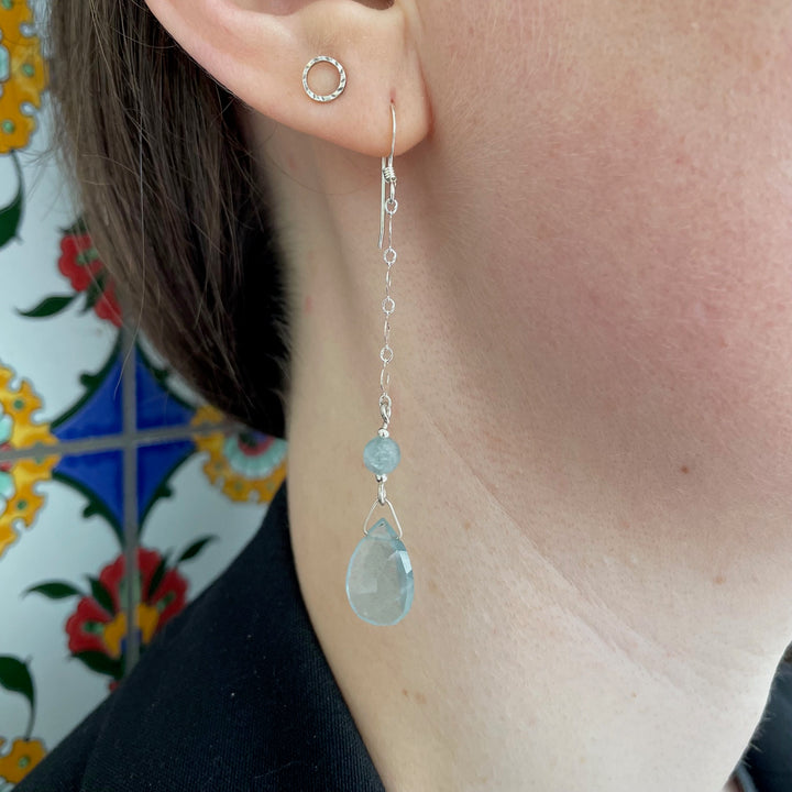 aquamarine drop earrings