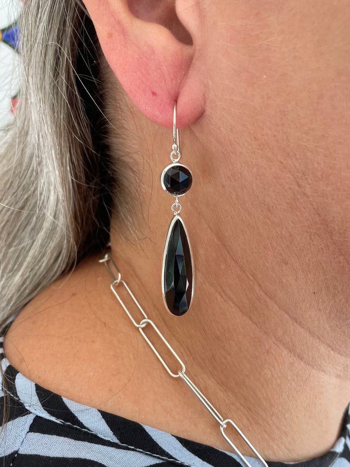 Black onyx earrings