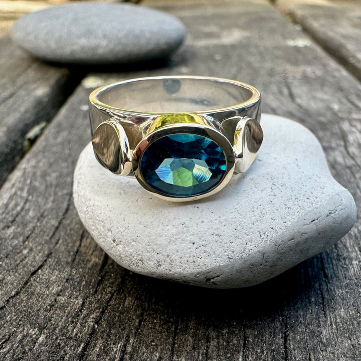 London Blue topaz Amore ring