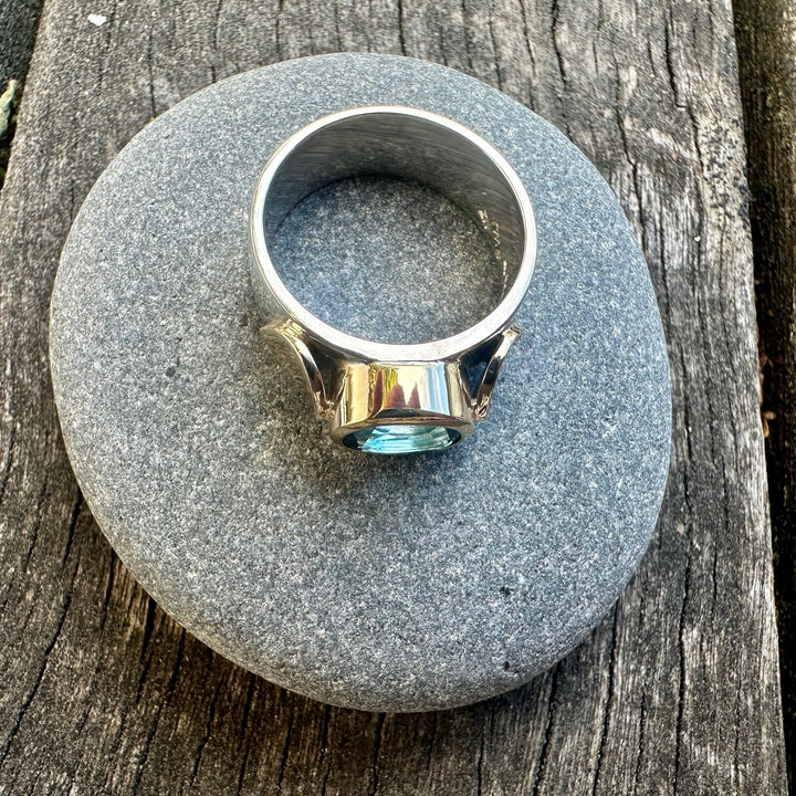 London Blue topaz Amore ring